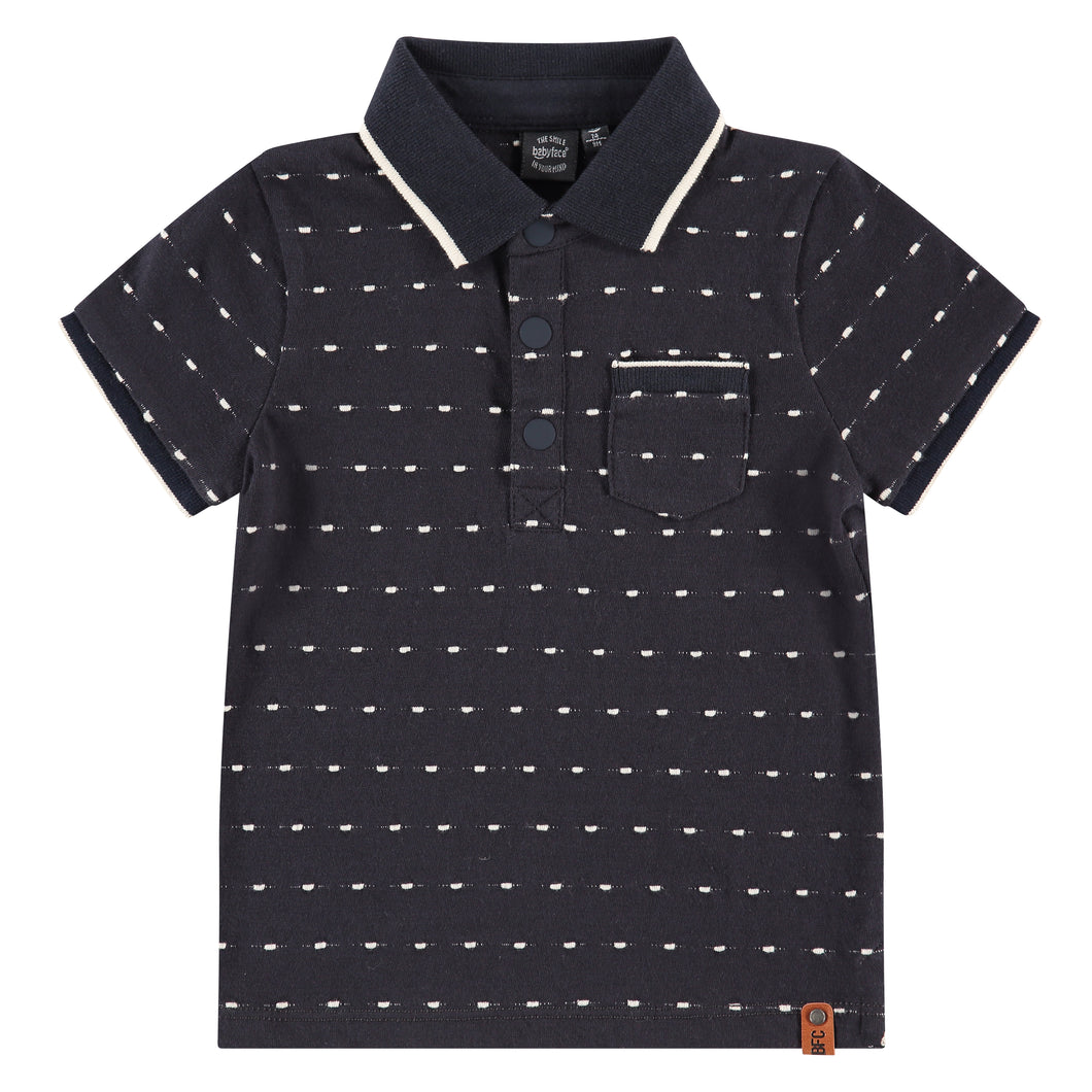 Babyface Short Sleeve Collar Polo - Navy