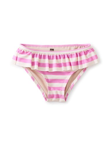 Tea Collection Ruffled Striped Bikini Bottoms - Stripes in Multi