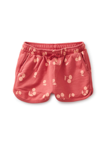 Tea Collection Printed Track Shorts - Cherry Toss
