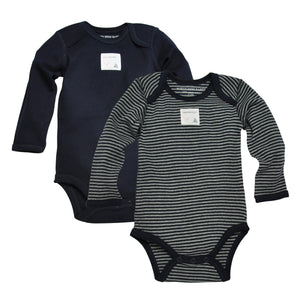 Burt's Bees Bee Essentials Organic Long Sleeve Bodysuits (2 Pack) - Blueberry