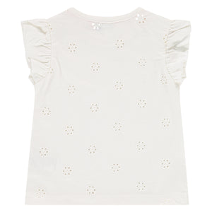 Babyface Girls Eyelet Top - Creme