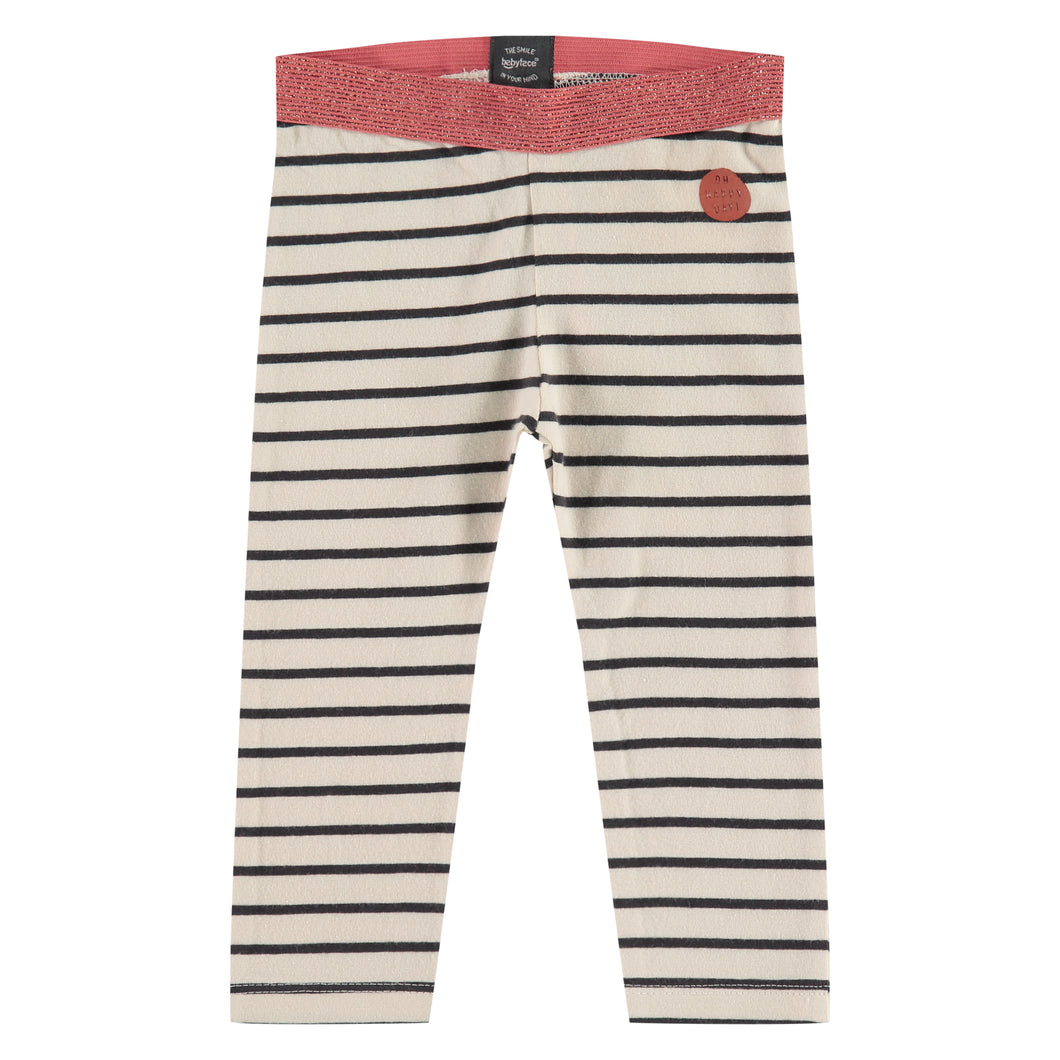 Babyface Girls Stripe Legging - Ivory