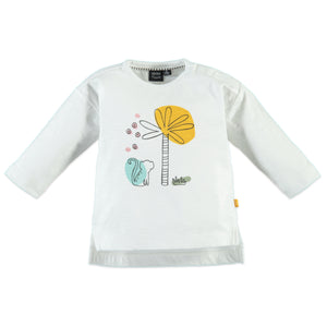 Babyface Girls Long Sleeve Safari Tee - Creme - Bloom Kids Collection - Babyface