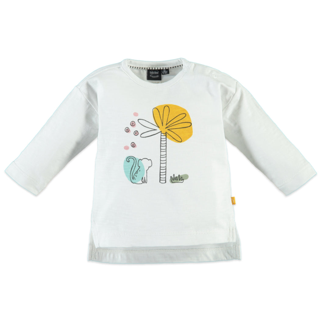 Babyface Girls Long Sleeve Safari Tee - Creme - Bloom Kids Collection - Babyface