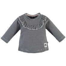 Babyface Baby Girls Striped Long Sleeve - Black Navy - Bloom Kids Collection - Babyface