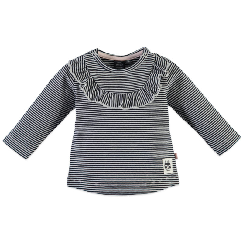 Babyface Baby Girls Striped Long Sleeve - Black Navy - Bloom Kids Collection - Babyface