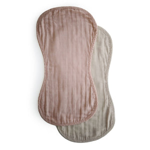 Mushie Burp Cloth - Blush/Fog