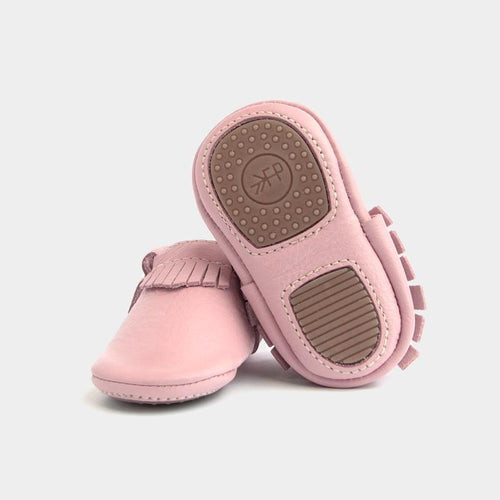 Freshly Picked Mini Sole Blush Moccasins - Bloom Kids Collection - Freshly Picked