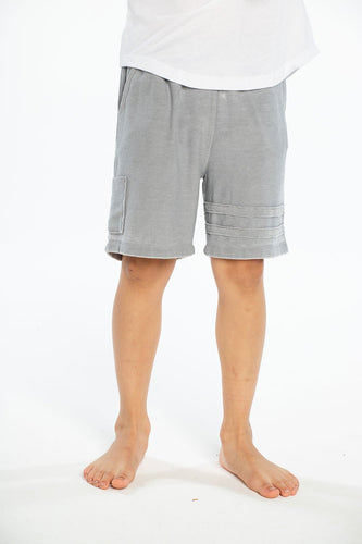 Chaser Cozy Knit Cargo Shorts - Platinum - Bloom Kids Collection - Chaser