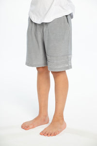 Chaser Cozy Knit Cargo Shorts - Platinum - Bloom Kids Collection - Chaser