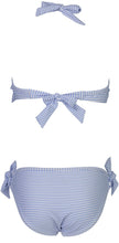 Snapper Rock Blue and White Stripe Bandeau Bikini - Bloom Kids Collection - Snapper Rock