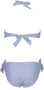Snapper Rock Blue and White Stripe Bandeau Bikini - Bloom Kids Collection - Snapper Rock
