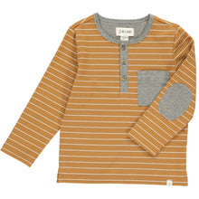 Me & Henry Linden Henley - Mustard Stripe