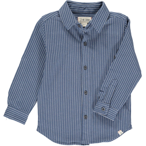 Me & Henry Columbia Jersey Shirt - Blue/White Stripe