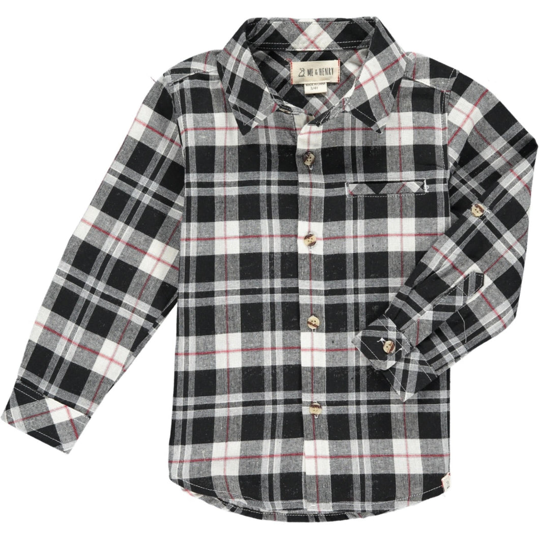 Me & Henry Atwood Woven Shirt - Black Plaid