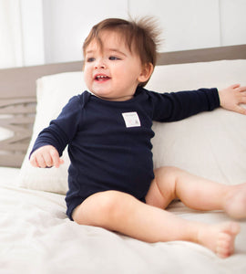 Burt's Bees Bee Essentials Organic Long Sleeve Bodysuits (2 Pack) - Blueberry