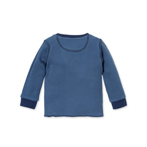 Burt's Bees Solid Thermal Organic Baby Long-Sleeve Tee - Blue Star