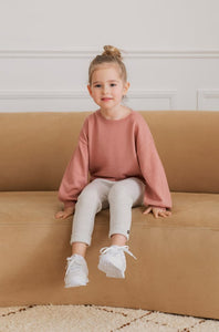 Miles Dusty Rose Responsible Merino Sweater for Baby Girl