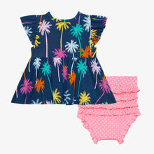 Posh Peanut Ruffled Capsleeve Henley Peplum Top & Bloomer Set - Palmer