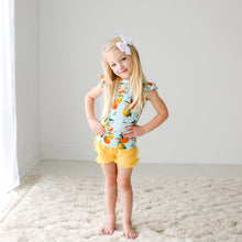 Posh Peanut Henley Ruffled Cap Sleeve Tshirt and Varsity Short Set - Mirabella
