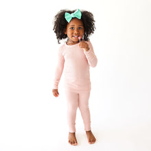 Posh Peanut Long Sleeve Basic Pajama - Desert Rose Waffle
