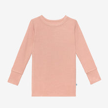 Posh Peanut Long Sleeve Basic Pajama - Desert Rose Waffle