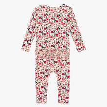Posh Peanut Long Sleeve Ruffled Henley Romper - Janie