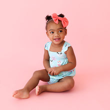 Posh Peanut Ruffled Capsleeve Bubble Romper - Donuts