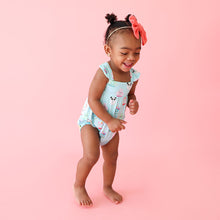 Posh Peanut Ruffled Capsleeve Bubble Romper - Donuts