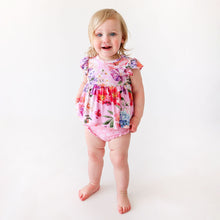 Posh Peanut Ruffled Capsleeve Basic Peplum Top & Bloomer Set - Brisa