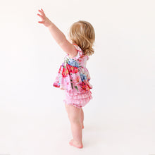 Posh Peanut Ruffled Capsleeve Basic Peplum Top & Bloomer Set - Brisa