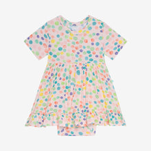 Posh Peanut Short Sleeve Ruffled Bodysuit Dress - Estelle