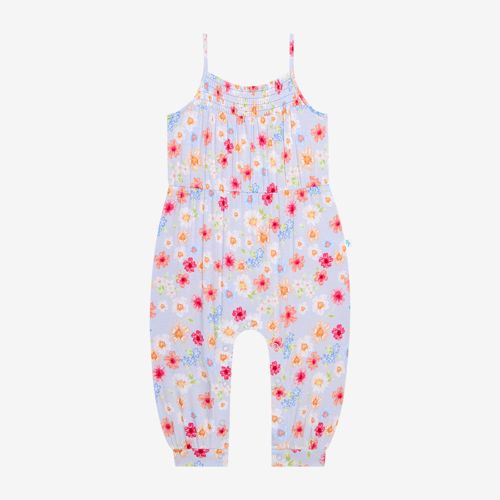 Posh Peanut Smocked Spaghetti Jumpsuit with Snaps - Carissa – Bloom Kids  Collection