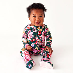 Posh Peanut Footie Ruffled Zippered One Piece - Arsine
