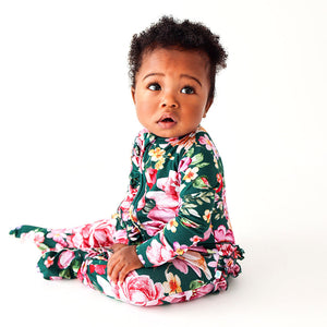 Posh Peanut Footie Ruffled Zippered One Piece - Arsine