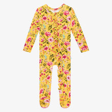 Posh Peanut Footie Ruffled Zippered One Piece - Kina