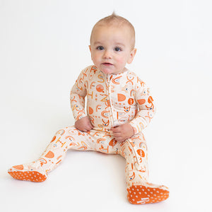 Posh Peanut Footie Zippered One Piece - Alphabet Medley