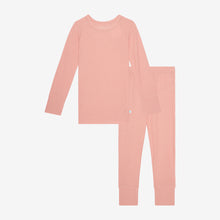 Posh Peanut Long Sleeve Basic Pajama - Fall Rose Waffle