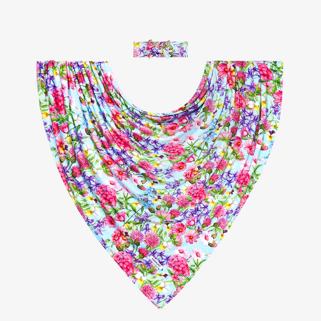 Posh Peanut Infant Swaddle and Headwrap Set - Hadley
