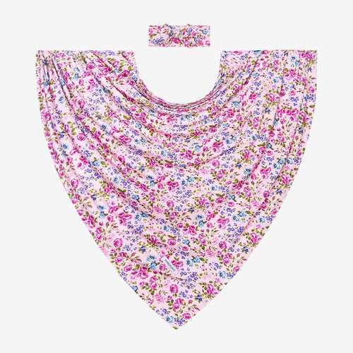 Posh Peanut Infant Swaddle and Headwrap Set - Pixie