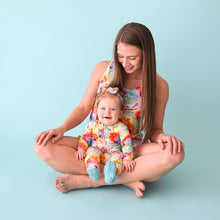 Posh Peanut Footie Ruffled Zippered One Piece - Totally Tie Dye