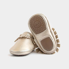 Freshly Picked Mini Sole Platinum Moccasins - Bloom Kids Collection - Freshly Picked