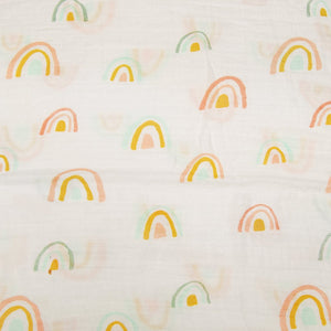 Loulou Lollipop Muslin Swaddle - Pastel Rainbow
