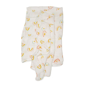 Loulou Lollipop Muslin Swaddle - Pastel Rainbow