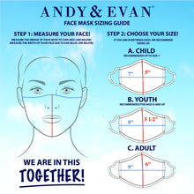 Andy & Evan 8 Pack Face Masks - 3 Layer with Filter Pocket - Assorted Family Pack - Shark/Butterfly