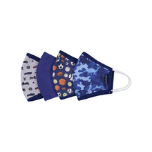 Andy & Evan 4 Pack Face Masks - 3 Layer with Filter Pocket - Boy Mix 2 (2T-7)