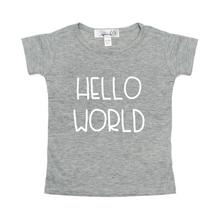 Sweet Wink Hello World Tee - Grey - Bloom Kids Collection - Sweet Wink