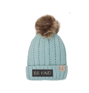 BE Kind CC Pom Beanies