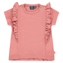 Babyface Baby Girl Ruffle Tee - Rusty Pink