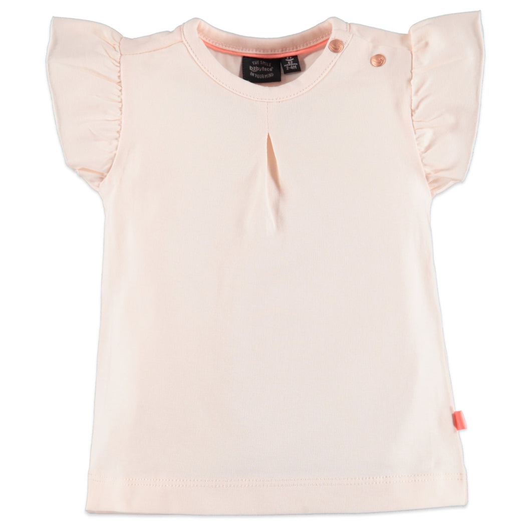 Babyface Baby Girls Ruffle Sleeve Tee - Pink Cloud - Bloom Kids Collection - Babyface